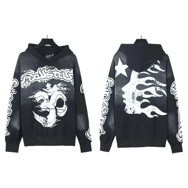 Hellstar Hoodie Om Symbol Print