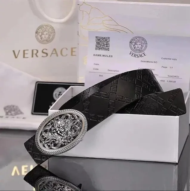 Versace Medusa Belt Greca Pattern