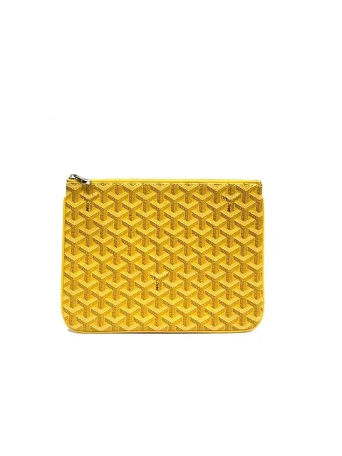 Goyard St. Louis Pouch Yellow Goyardine Canvas