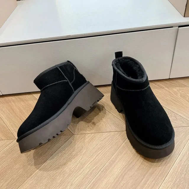 UGG Mini Platform Black Suede