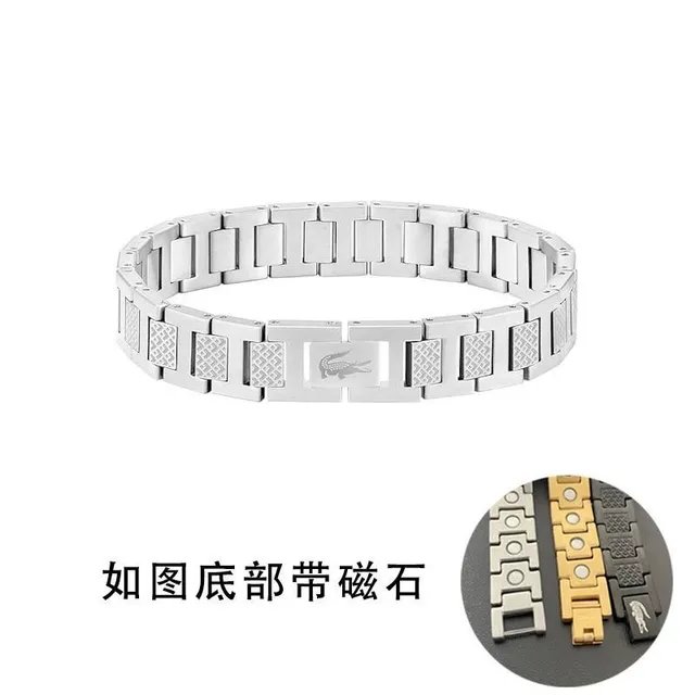 Lacoste Chain Bracelet Stainless Steel with Crocodile Logo