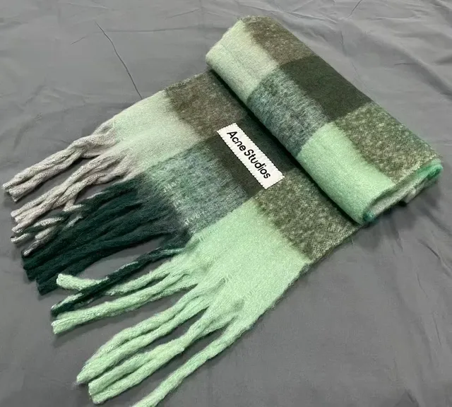 Acne Studios Oversized Scarf Gradient Plaid