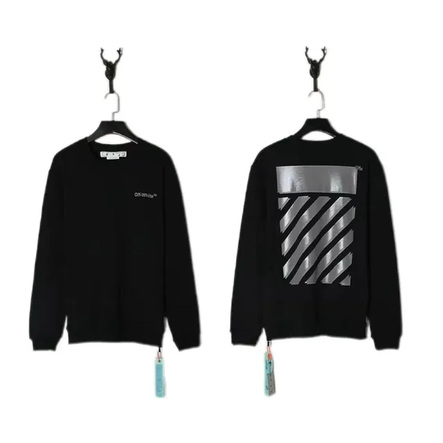 Off-White Crewneck Sweatshirt Diagonal Stripe
