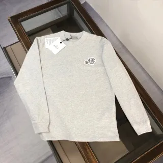 Moncler Long-Sleeve Knit Top Logo Embroidered
