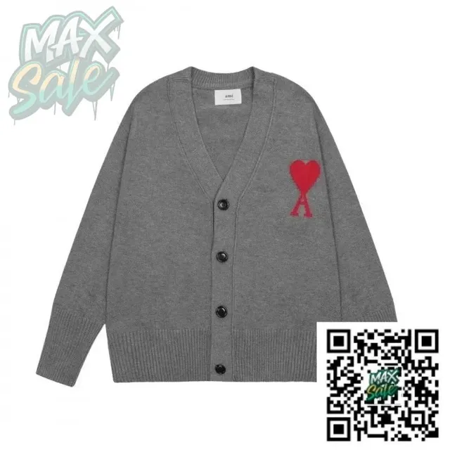 AMI Paris Cardigan Heart Logo