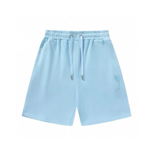 Maison Margiela Logo-Embroidered Shorts Light Blue