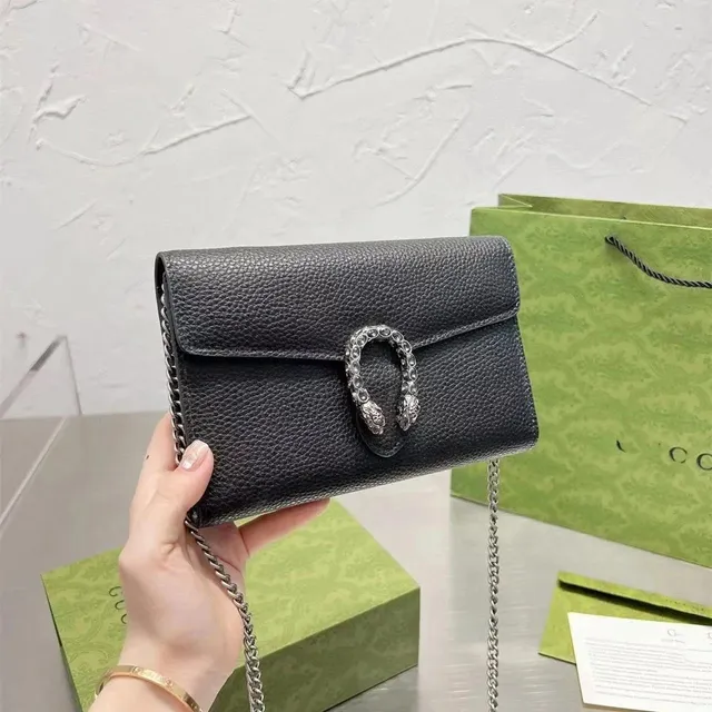 Gucci Dionysus Mini Black Grained Leather