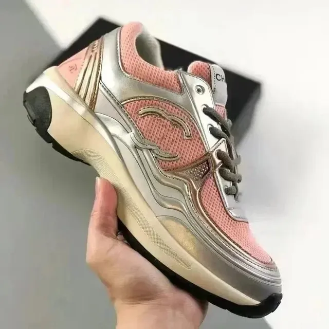 Chanel Trainer Metallic Pink Mesh