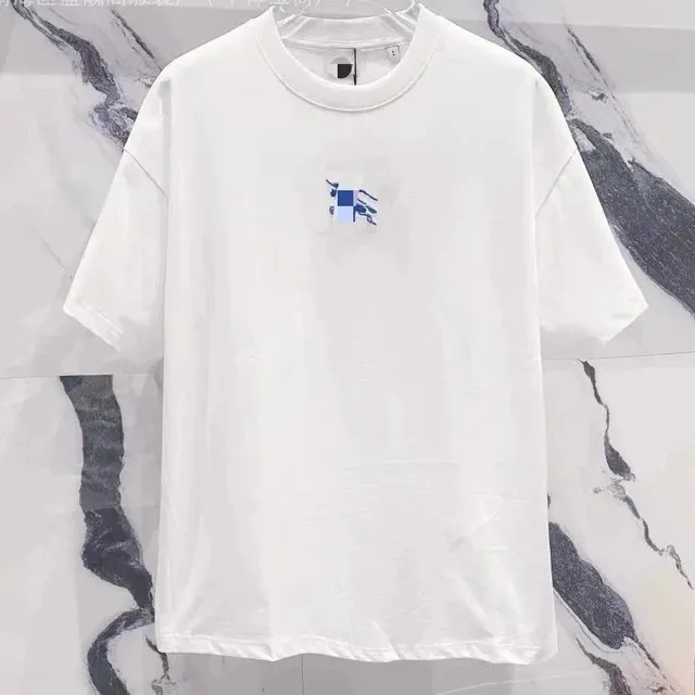 Balenciaga T-Shirt Blue Logo Print