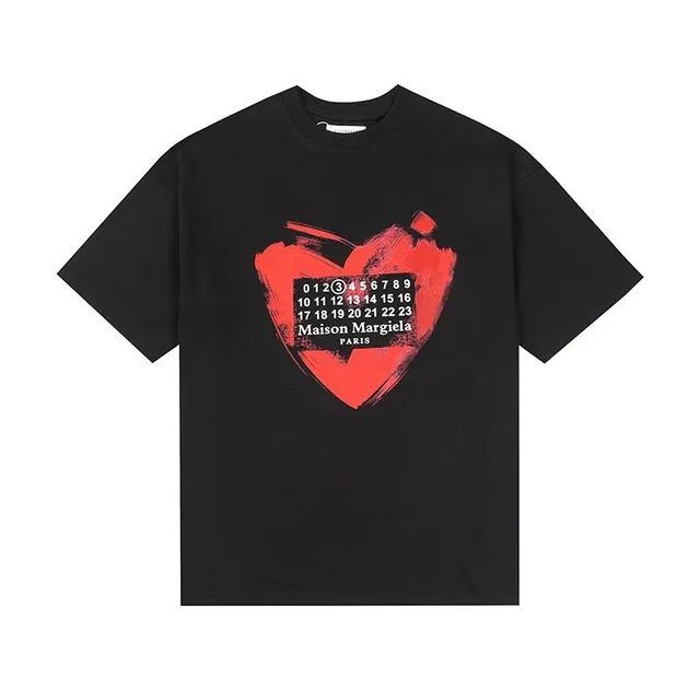 Maison Margiela Heart Print Tee Numeric Heart