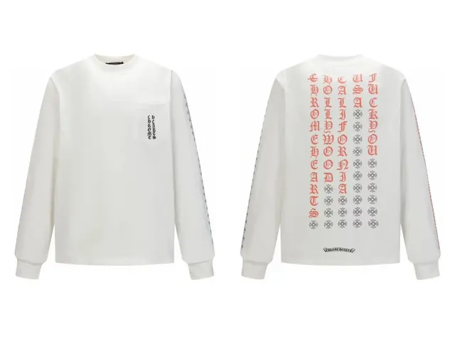 Chrome Hearts Long Sleeve Tee California Hearts Print