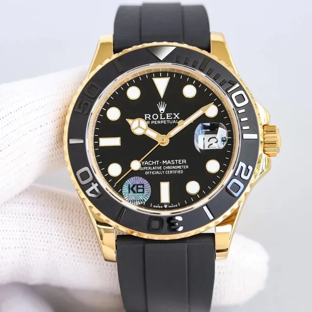 Rolex Yacht-Master Black Dial with Gold Case