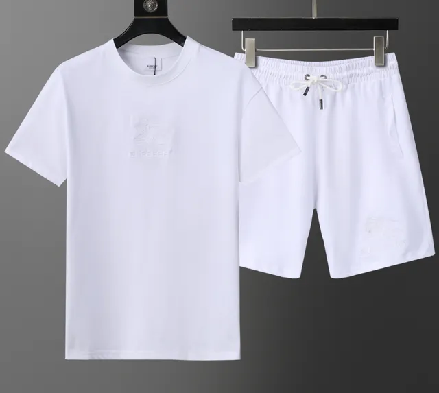 Burberry T-Shirt and Shorts Set Equestrian Knight Logo
