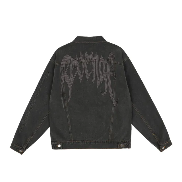 Revenge Denim Jacket Embroidered Back Logo