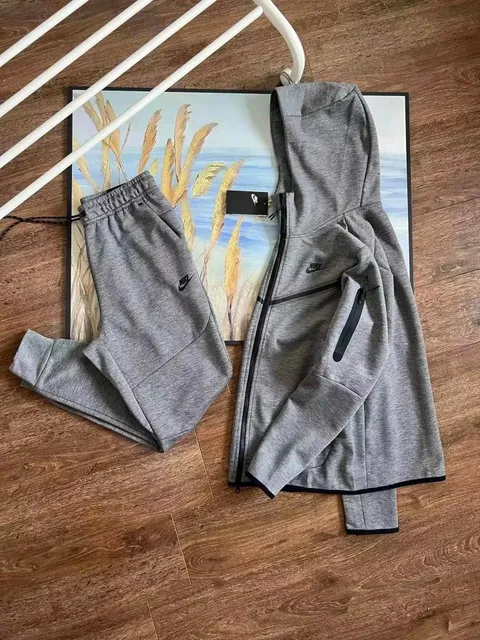 Nike Tech Fleece Hoodie and Joggers Heather Grey