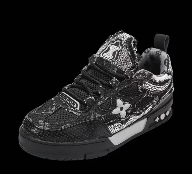 Louis Vuitton LV Trainer Crystal-Embellished Monogram