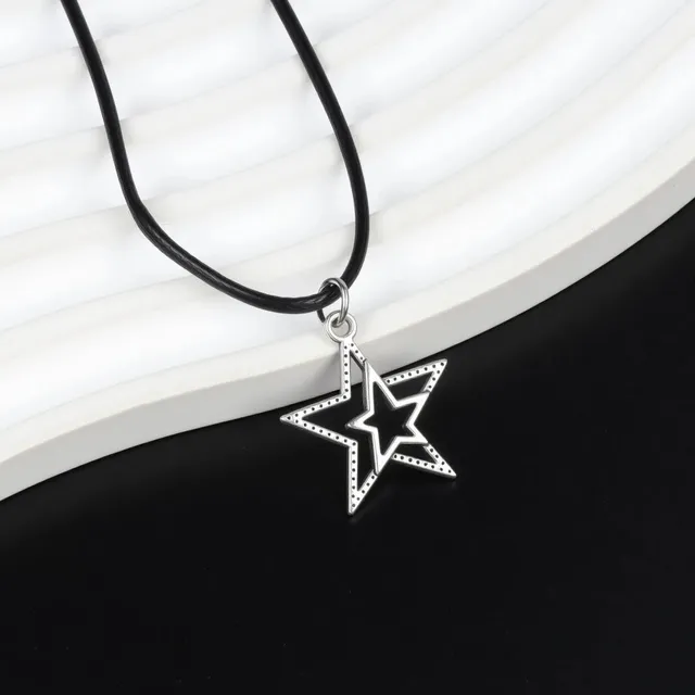 Star Pendant Necklace Double Star Charm