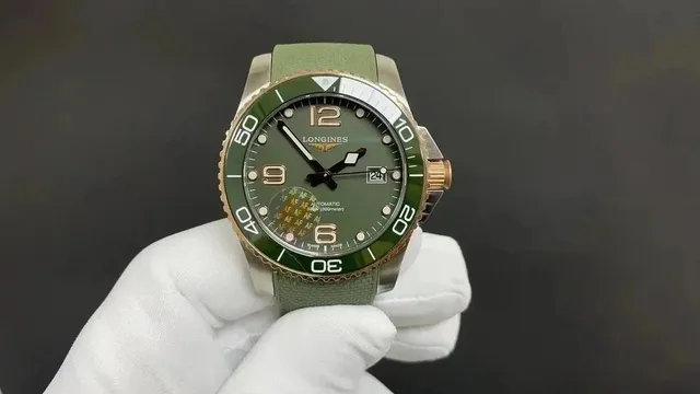Longines Conquest Automatic Olive Green Dial with Rose Gold Accents