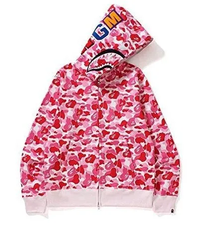 BAPE Shark Hoodie Pink Camo