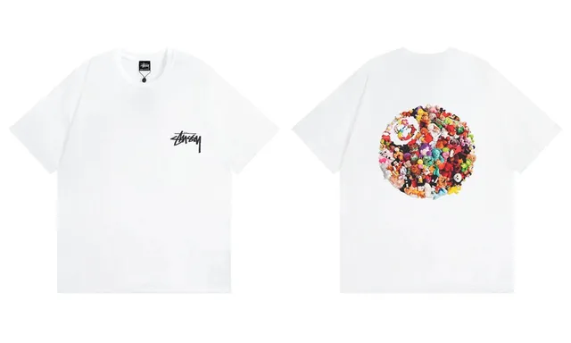Stüssy Graphic T-Shirt Yin Yang Plushies