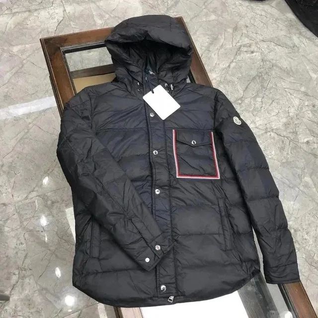 Moncler Quilted Hooded Jacket Contrast Trim Pocket