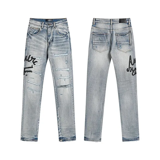 Amiri Distressed Jeans Airbrushed Script