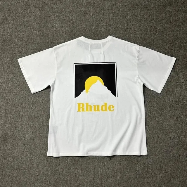 Rhude Graphic Tee Mountain Sun Print