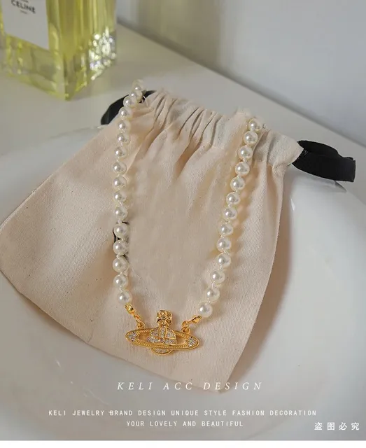 Vivienne Westwood Orb Necklace Pearl Chain