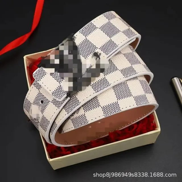 White check black buckle
