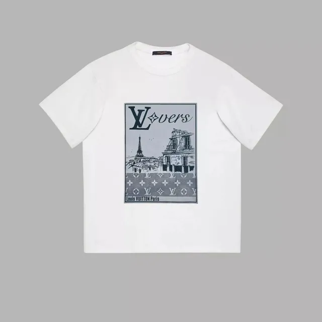 Louis Vuitton Graphic T-Shirt Paris Rooftop Print