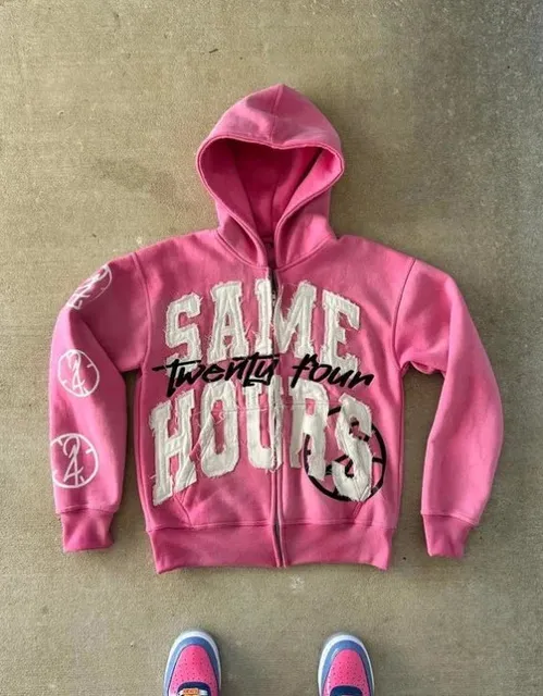 Same 24 Hours Zip-Up Hoodie Same Twenty Four Graphic
