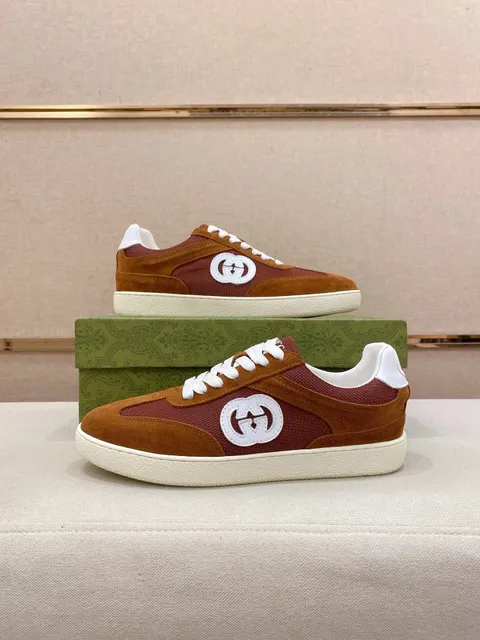 Gucci Racer Sneaker Two-Tone Suede and Mesh
