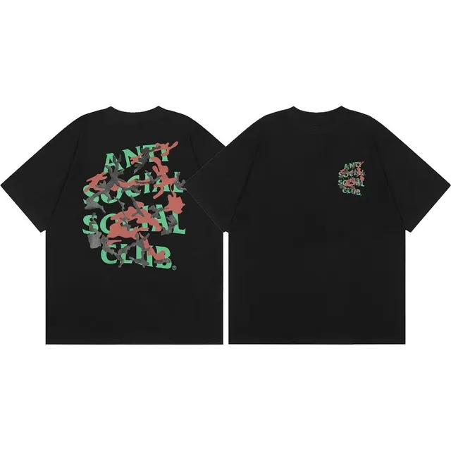 Anti Social Social Club Graphic Tee Camouflage Logo Print