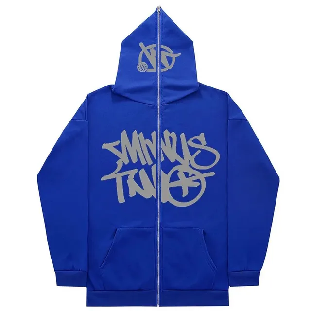 Minus Two Zip-Up Hoodie Graffiti Logo