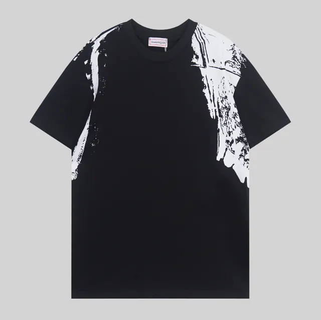 Alexander McQueen Painted T-Shirt Brushstroke Print