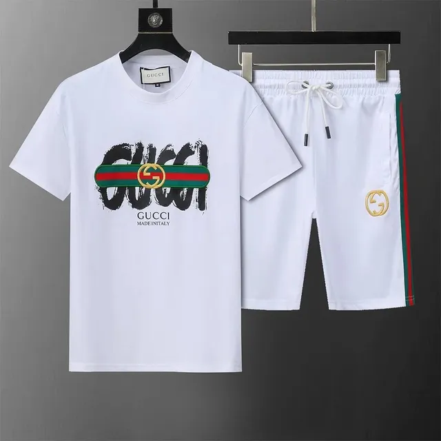 Gucci T-Shirt and Shorts Set GG Web Logo Print