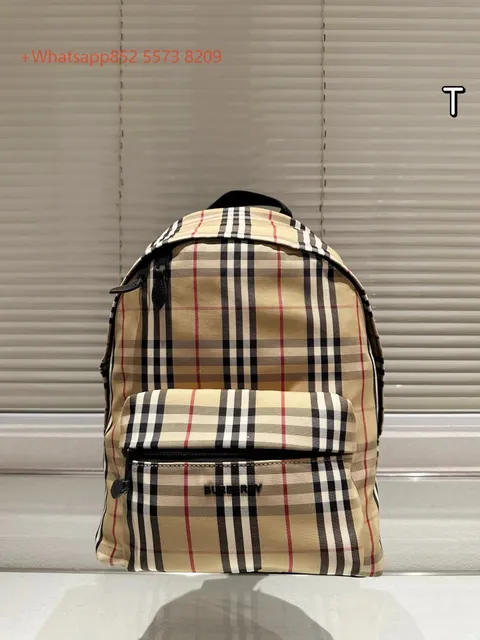 Burberry Check Print Backpack Classic Vintage Check