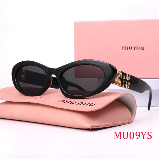 Miu Miu Sunglasses Cat-Eye with Gold Logo Temples