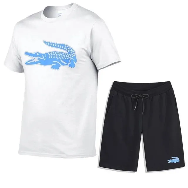 Lacoste T-Shirt and Shorts Set Crocodile Logo