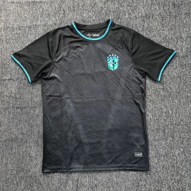 Nike Brazil National Team Training Jersey Black with Turquoise Accents