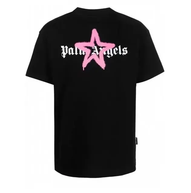 Palm Angels Star Logo Tee Pink Star