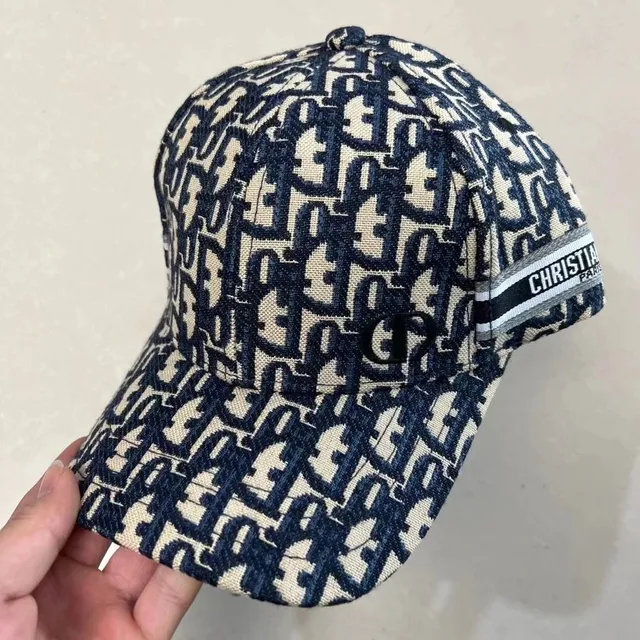 Dior Baseball Cap Oblique Logo Print