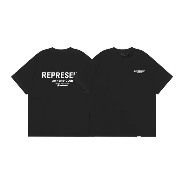 Represent Owners' Club Tee Black Logo Print
