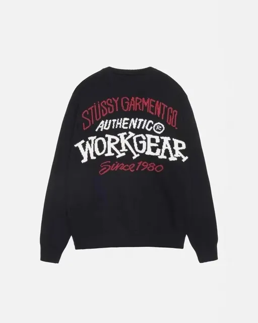 Stüssy Knit Sweater Workgear Logo