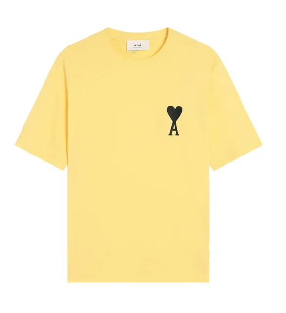 AMI Paris Heart Logo T-Shirt Black Heart A