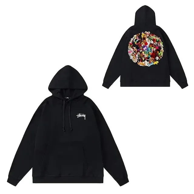 Stüssy Hooded Sweatshirt Bear Collection Print