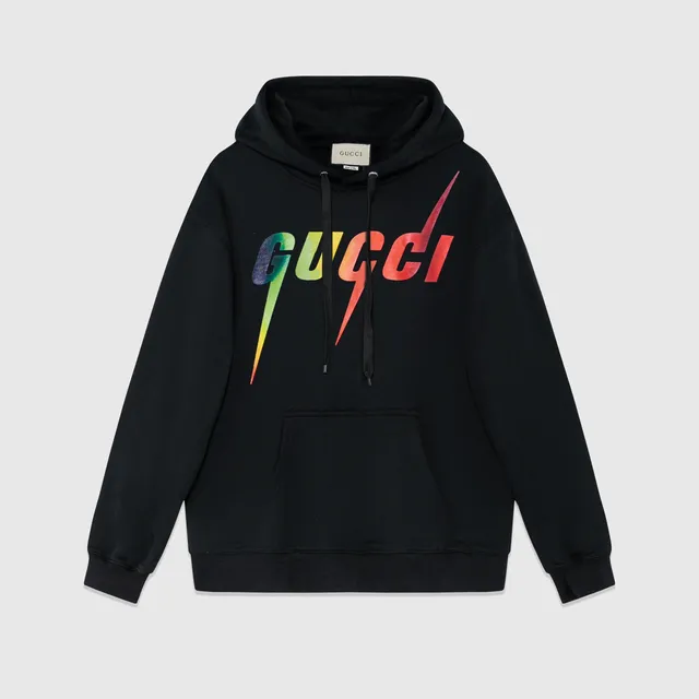 Gucci Hoodie Rainbow Lightning Logo