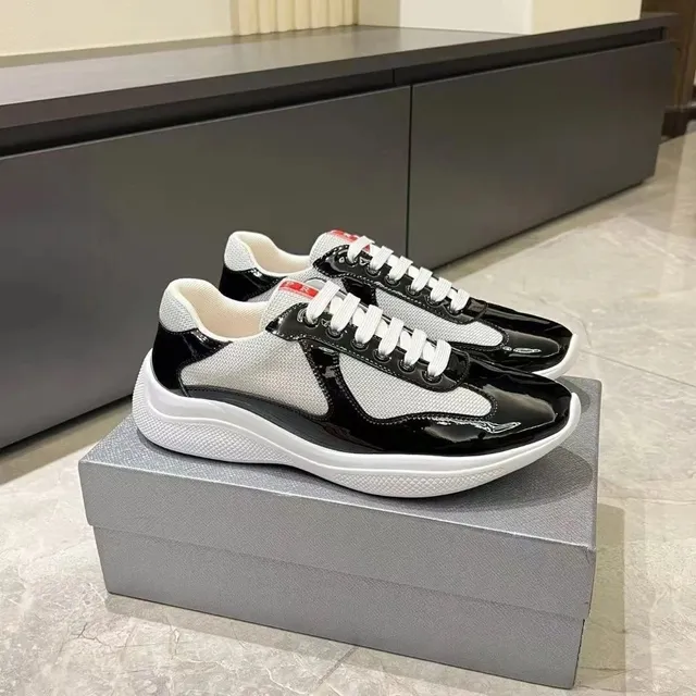 Prada Linea Rossa Sneaker Black and White Patent