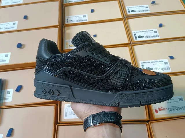 Louis Vuitton LV Trainer Maxi Sneaker Crystal-Embellished