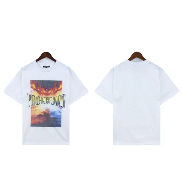 Purple Brand Graphic Tee Sunset Print